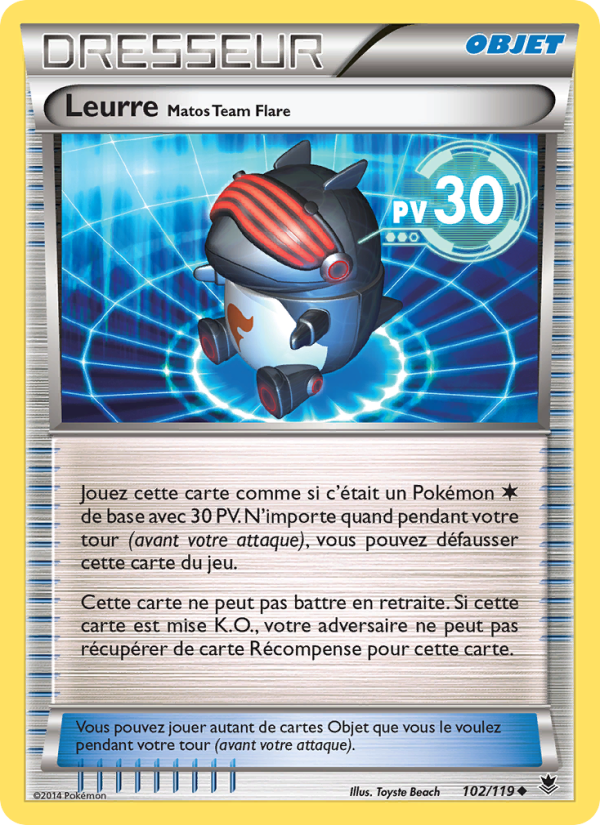 Leurre Matos Team Flare 102 — Vigueur Spectrale (French Pokémon TCG card)