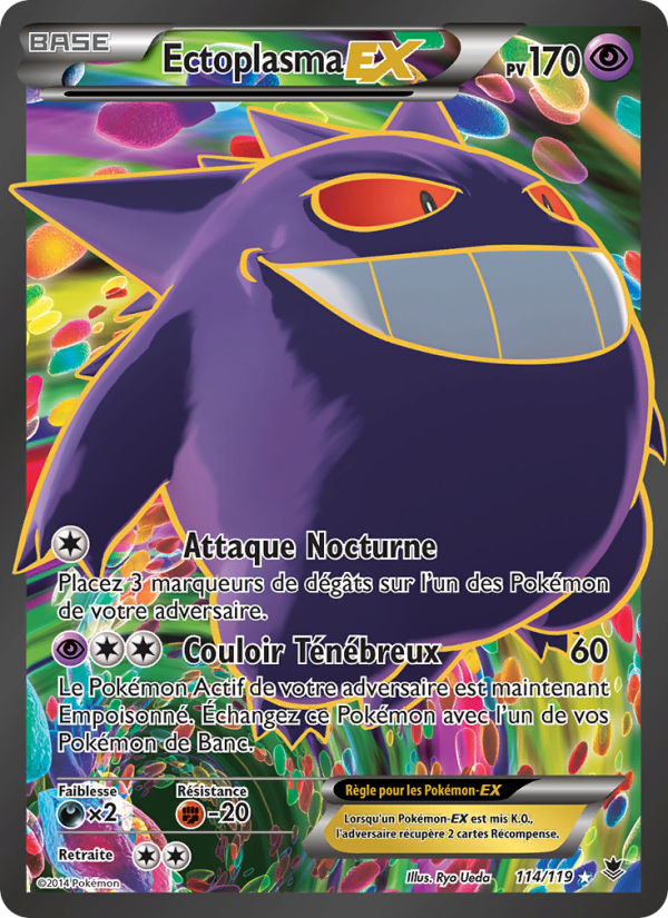 Ectoplasma EX 114 — Vigueur Spectrale (French Pokémon TCG card)