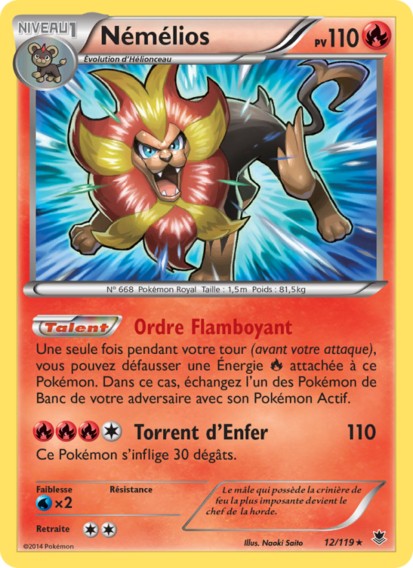 Némélios 12 — Vigueur Spectrale (French Pokémon TCG card)
