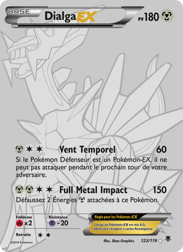 Dialga EX 122 — Vigueur Spectrale (French Pokémon TCG card)