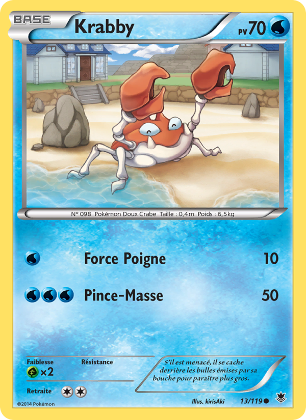 Krabby 13 — Vigueur Spectrale (French Pokémon TCG card)