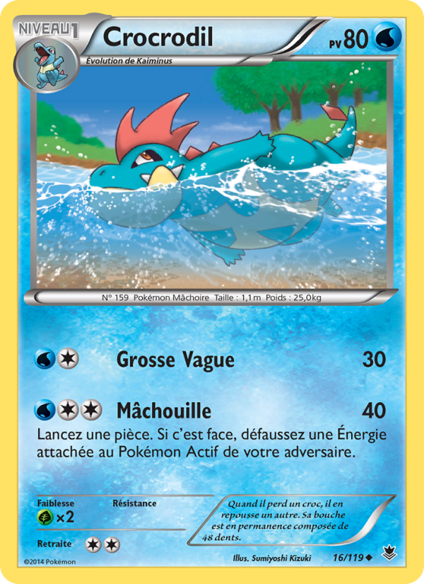 Crocrodil 16 — Vigueur Spectrale (French Pokémon TCG card)