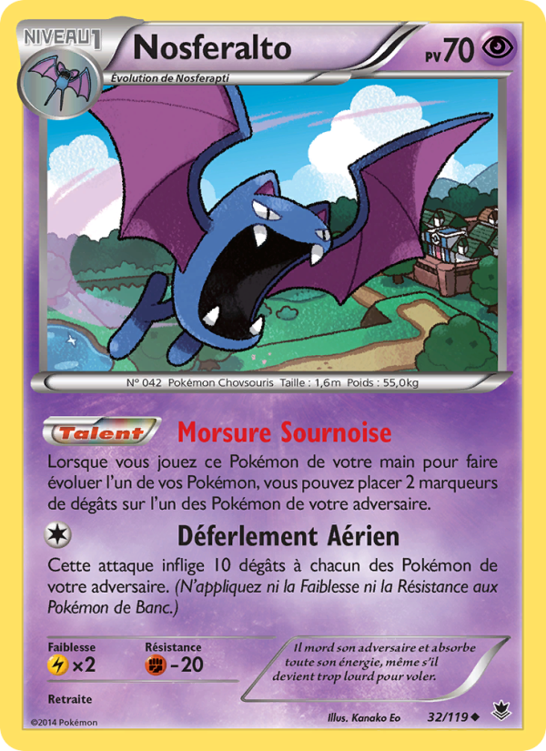 Nosferalto 32 — Vigueur Spectrale (French Pokémon TCG card)