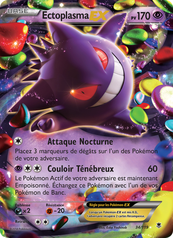 Ectoplasma EX 34 — Vigueur Spectrale (French Pokémon TCG card)