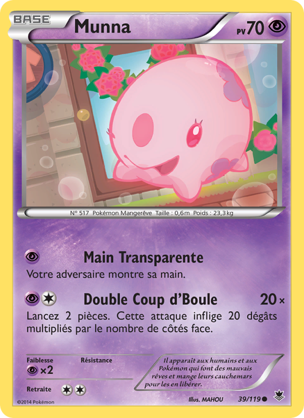 Munna 39 — Vigueur Spectrale (French Pokémon TCG card)