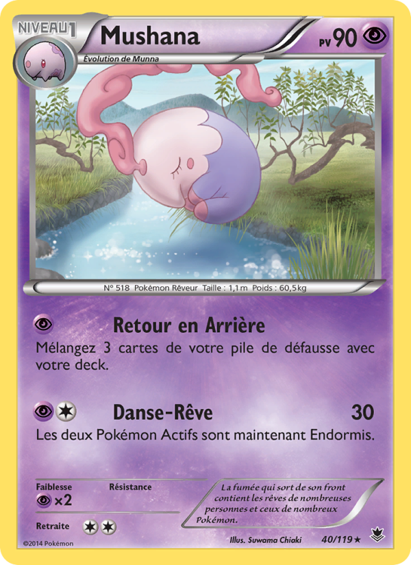 Mushana 40 — Vigueur Spectrale (French Pokémon TCG card)