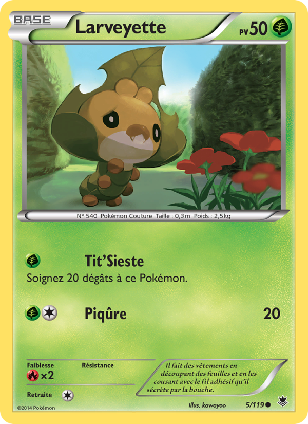 Larveyette 5 — Vigueur Spectrale (French Pokémon TCG card)
