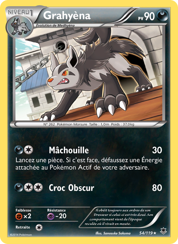 Grahyèna 54 — Vigueur Spectrale (French Pokémon TCG card)