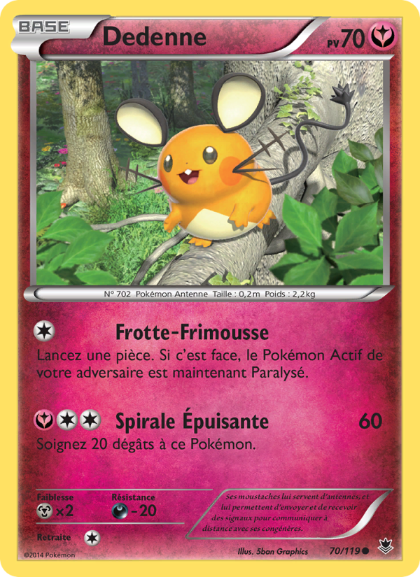 Dedenne 70 — Vigueur Spectrale (French Pokémon TCG card)