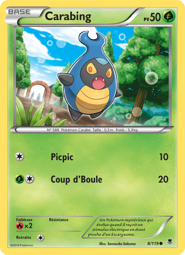 Carabing 8 — Vigueur Spectrale (French Pokémon TCG card)