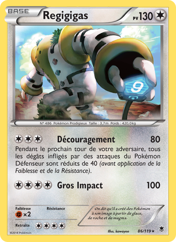 Regigigas 86 — Vigueur Spectrale (French Pokémon TCG card)