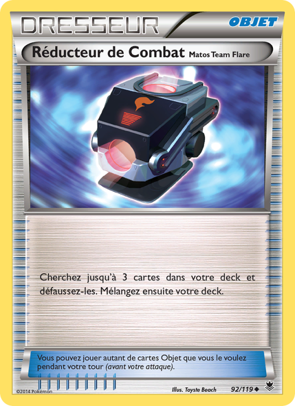 Réducteur de Combat Matos Team Flare 92 — Vigueur Spectrale (French Pokémon TCG card)