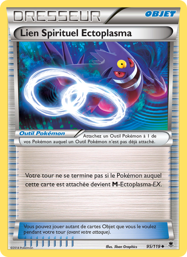 Lien Spirituel Ectoplasma 95 — Vigueur Spectrale (French Pokémon TCG card)