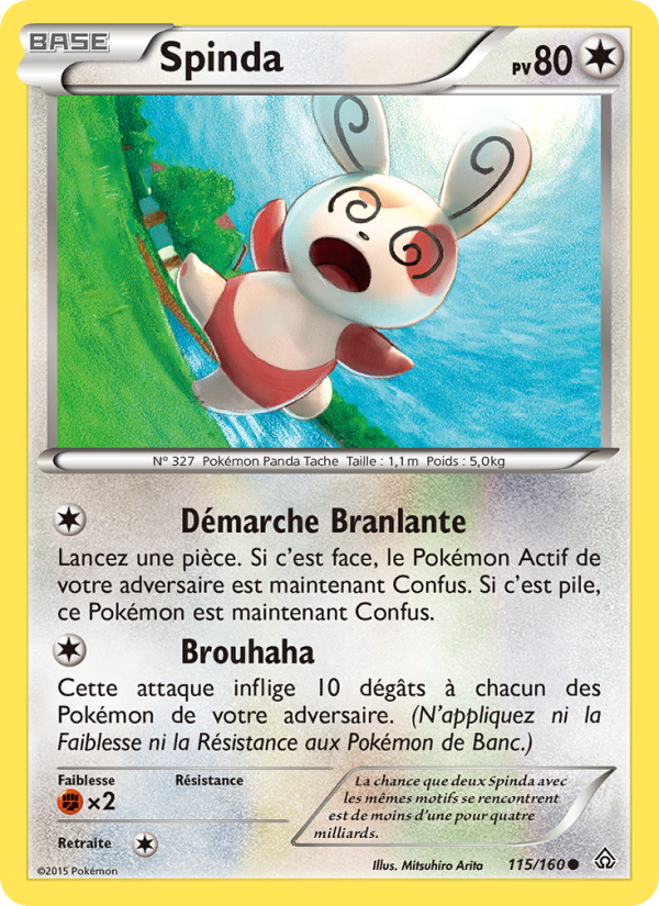 Spinda 115 — Primo-Choc (French Pokémon TCG card)
