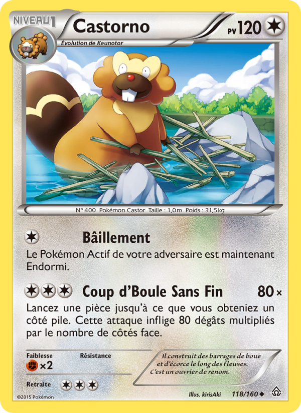 Castorno 118 — Primo-Choc (French Pokémon TCG card)