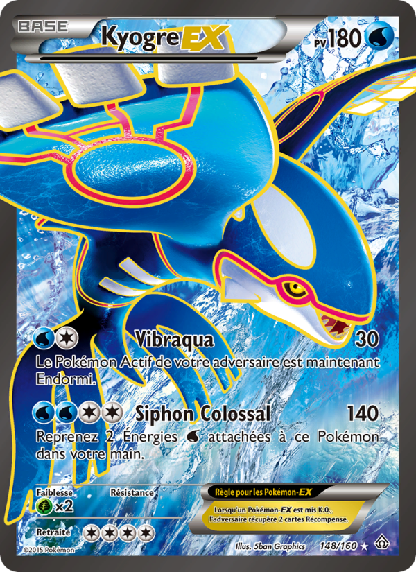 Kyogre EX 148 — Primo-Choc (French Pokémon TCG card)