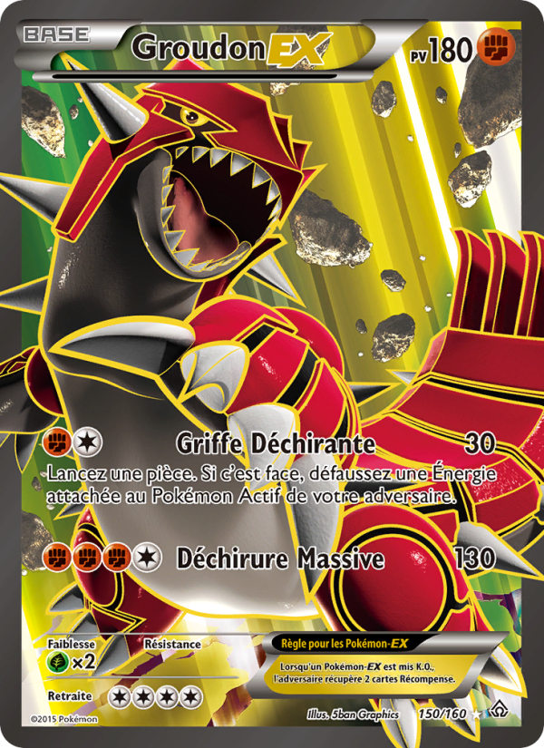 Groudon EX 150 — Primo-Choc (French Pokémon TCG card)