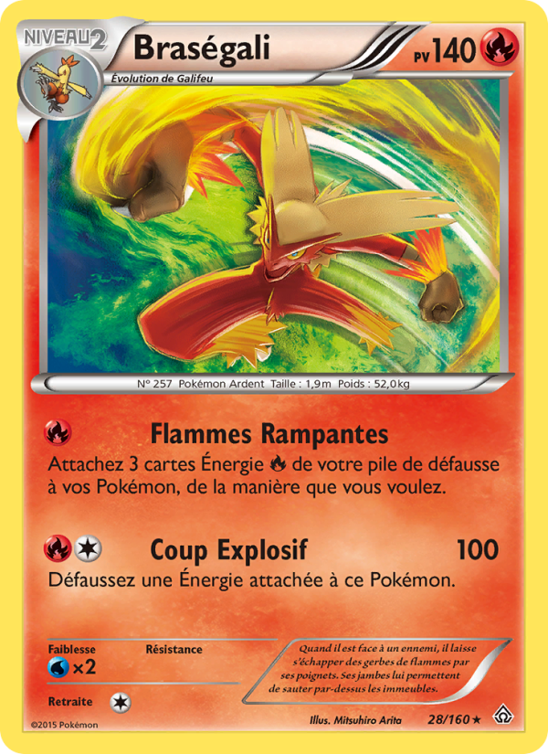 Braségali 28 — Primo-Choc (French Pokémon TCG card)