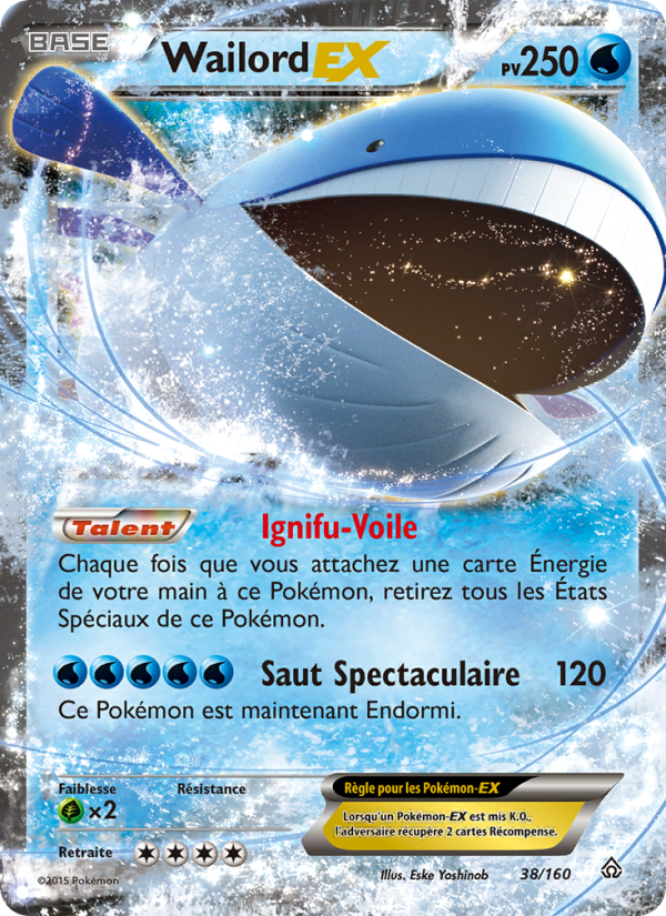 Wailord EX 38 — Primo-Choc (French Pokémon TCG card)