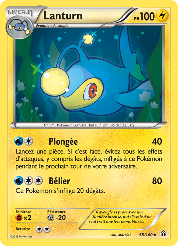 Lanturn 58 — Primo-Choc (French Pokémon TCG card)