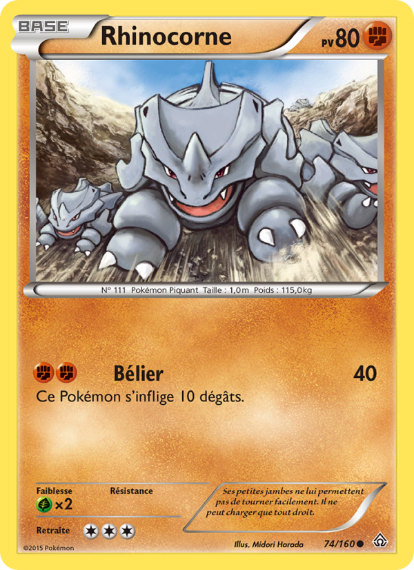 Rhinocorne 74 — Primo-Choc (French Pokémon TCG card)