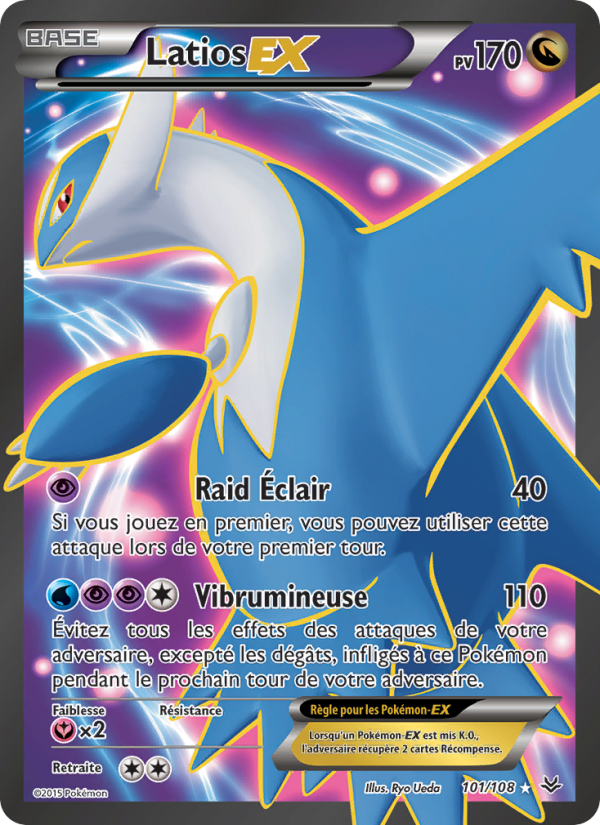 Latios EX 101 — Ciel Rugissant (French Pokémon TCG card)