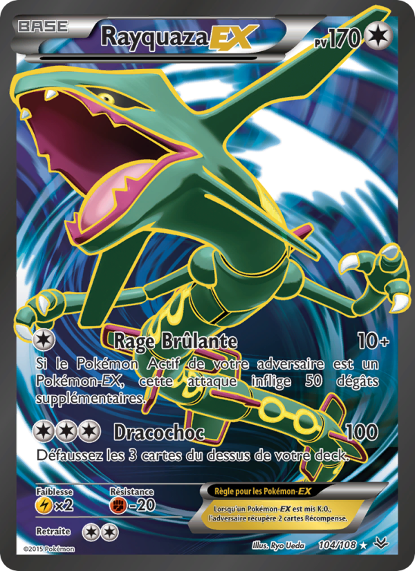 Rayquaza EX 104 — Ciel Rugissant (French Pokémon TCG card)