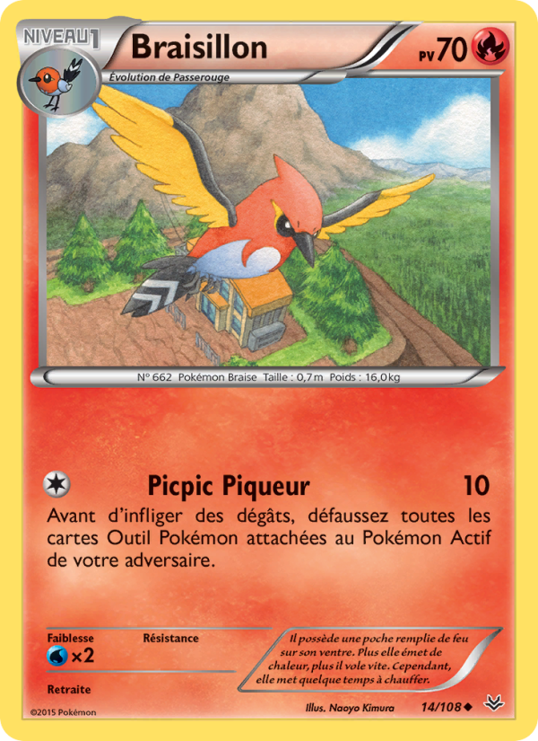 Braisillon 14 — Ciel Rugissant (French Pokémon TCG card)