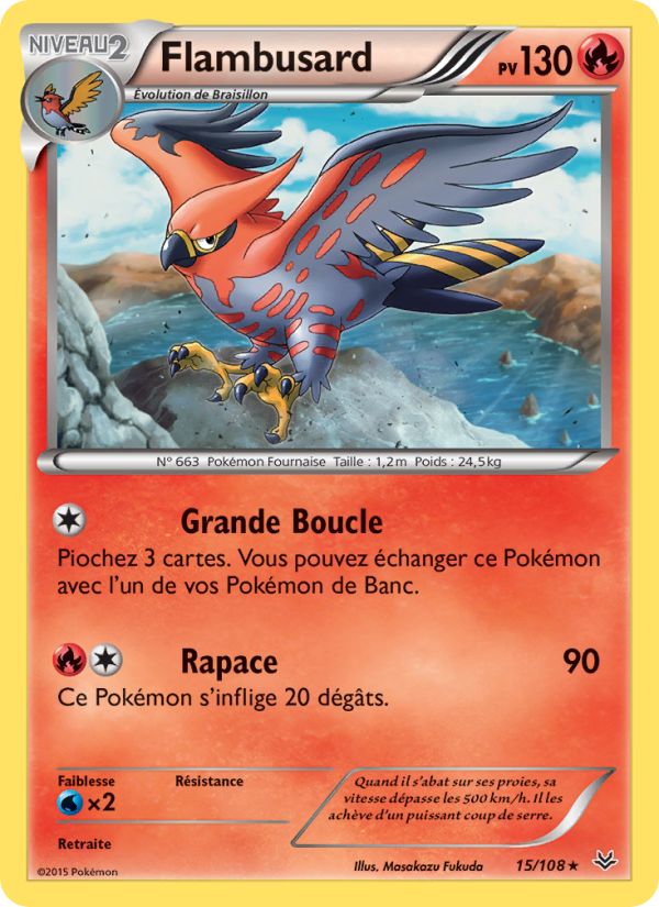 Flambusard 15 — Ciel Rugissant (French Pokémon TCG card)