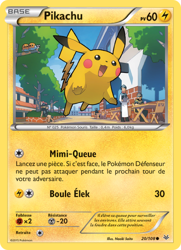 Pikachu 20 — Ciel Rugissant (French Pokémon TCG card)