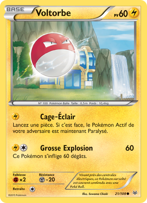 Voltorbe 21 — Ciel Rugissant (French Pokémon TCG card)