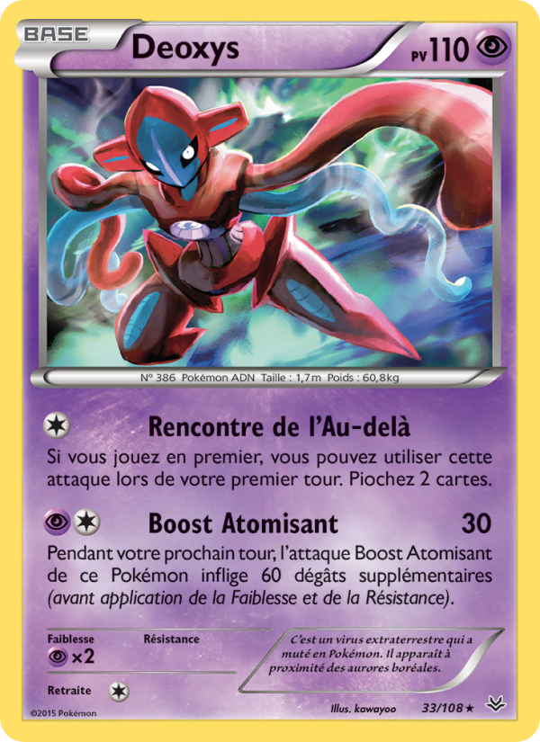 Deoxys 33 — Ciel Rugissant (French Pokémon TCG card)