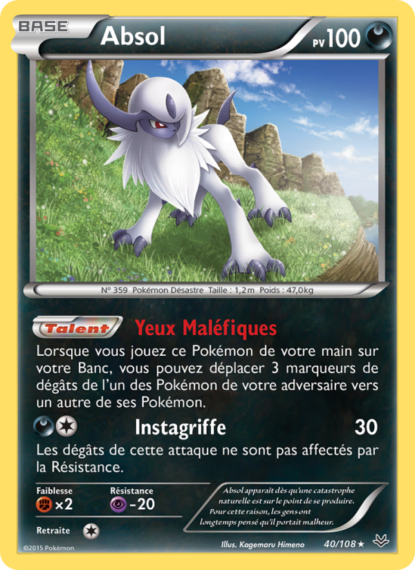 Absol 40 — Ciel Rugissant (French Pokémon TCG card)