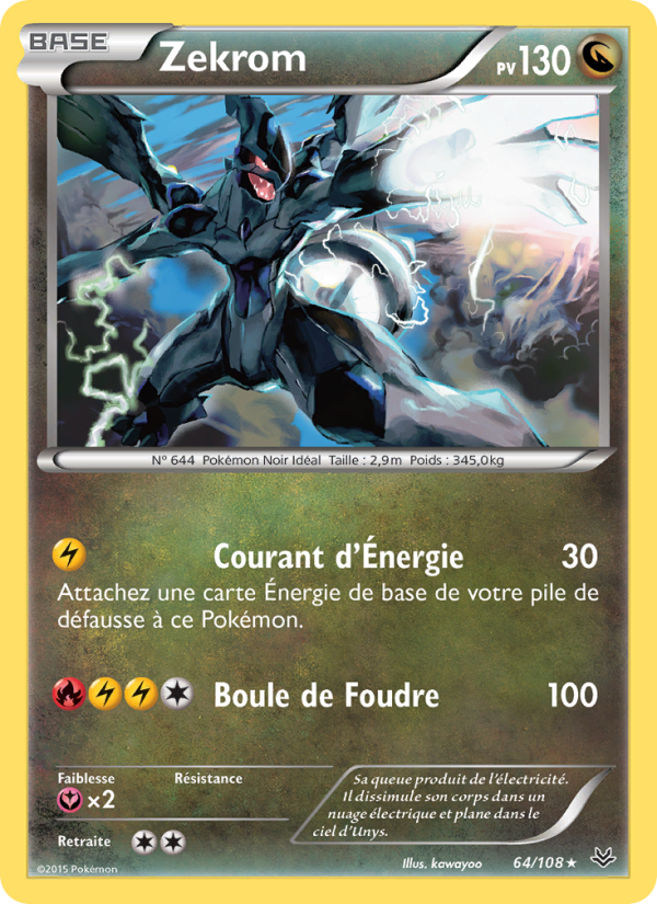 Zekrom 64 — Ciel Rugissant (French Pokémon TCG card)