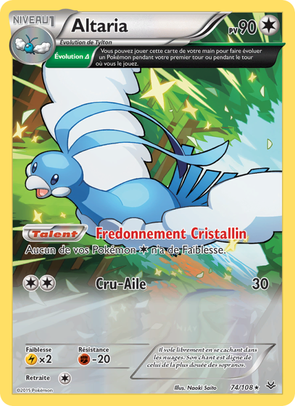 Altaria 74 — Ciel Rugissant (French Pokémon TCG card)