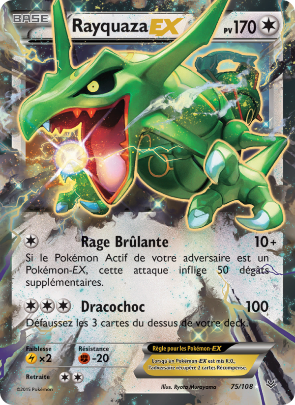 Rayquaza EX 75 — Ciel Rugissant (French Pokémon TCG card)