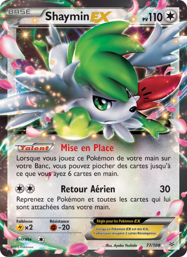 Shaymin EX 77 — Ciel Rugissant (French Pokémon TCG card)
