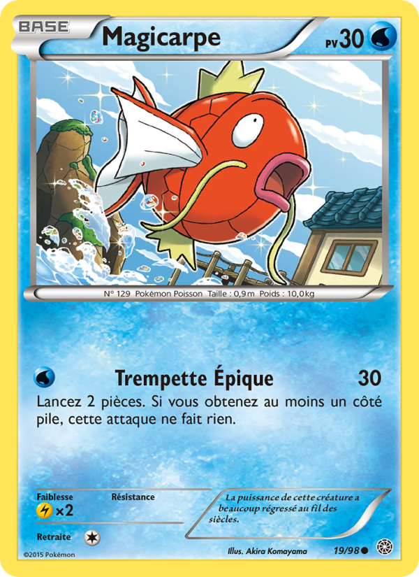 Magicarpe 19 — Origines Antiques (French Pokémon TCG card)