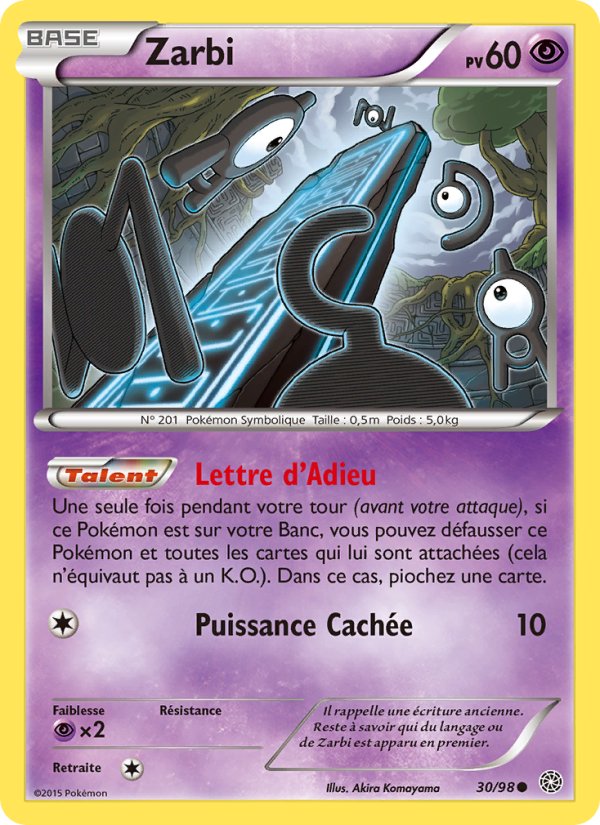 Zarbi 30 — Origines Antiques (French Pokémon TCG card)