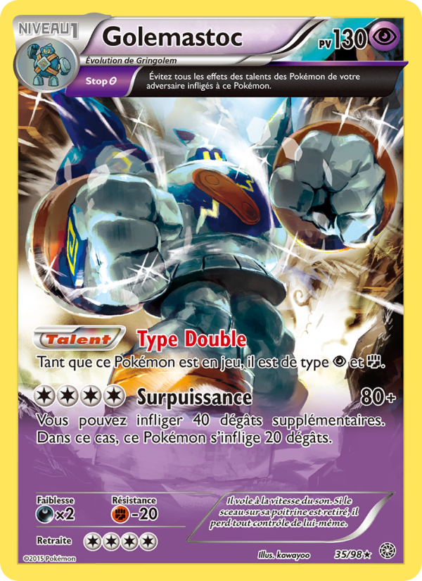 Golemastoc 35 — Origines Antiques (French Pokémon TCG card)