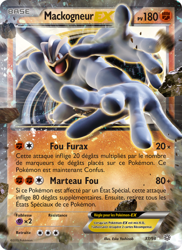 Mackogneur EX 37 — Origines Antiques (French Pokémon TCG card)