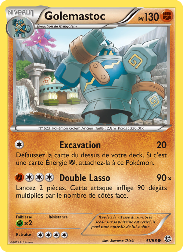 Golemastoc 41 — Origines Antiques (French Pokémon TCG card)