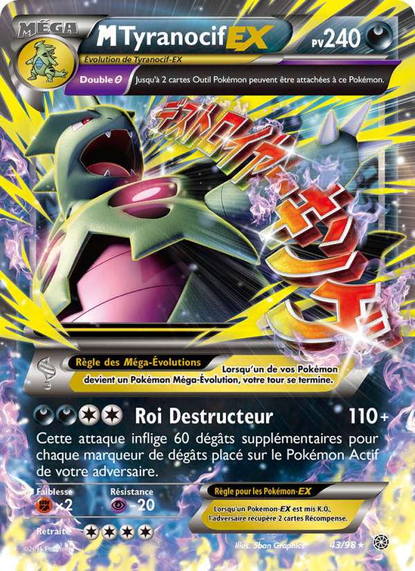 M-Tyranocif EX 43 — Origines Antiques (French Pokémon TCG card)