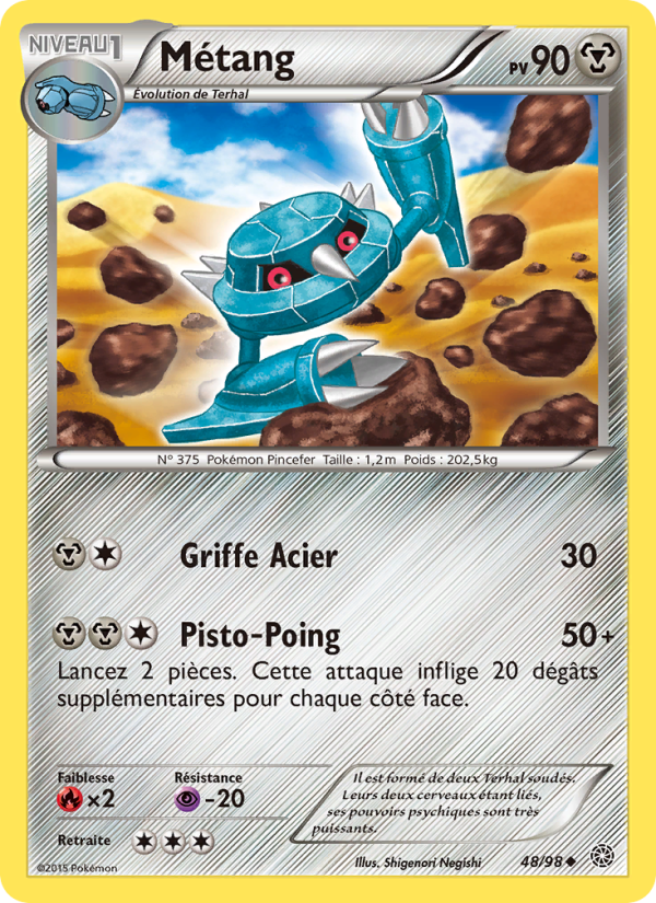 Métang 48 — Origines Antiques (French Pokémon TCG card)