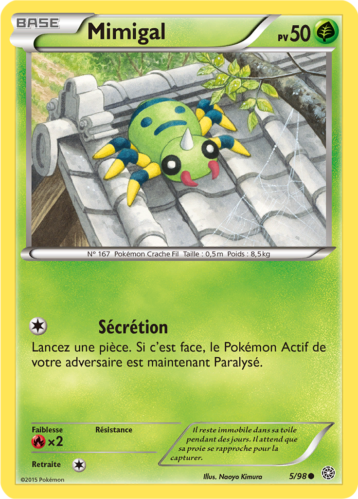 Mimigal 5 — Origines Antiques (French Pokémon TCG card)
