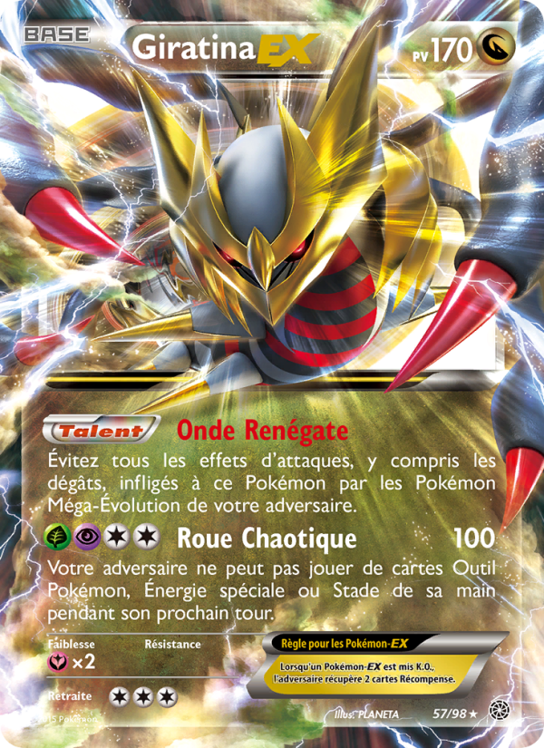 Giratina EX 57 — Origines Antiques (French Pokémon TCG card)