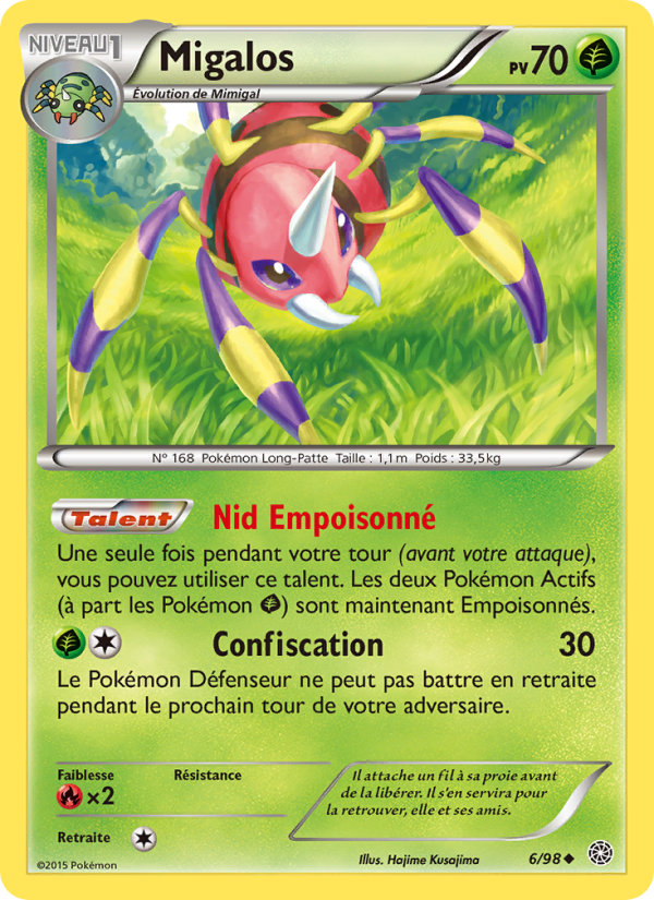 Migalos 6 — Origines Antiques (French Pokémon TCG card)