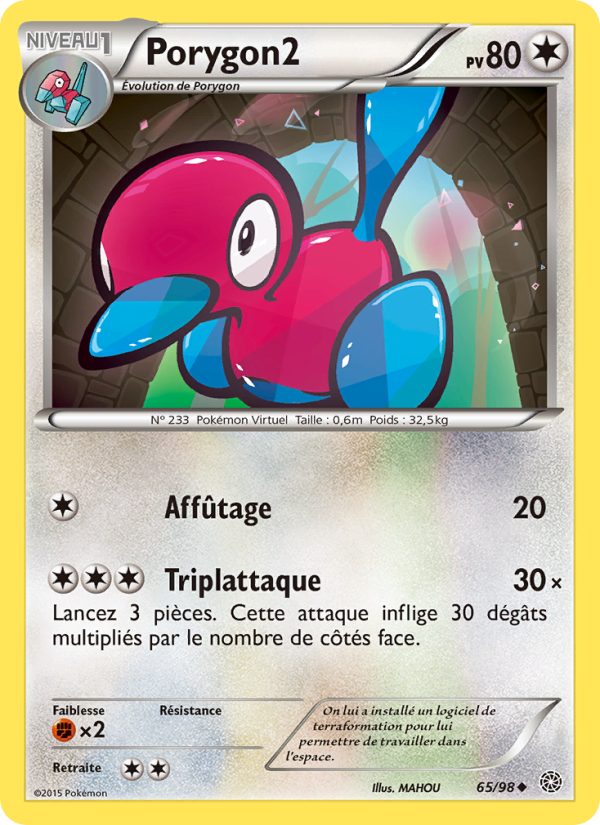 Porygon2 65 — Origines Antiques (French Pokémon TCG card)