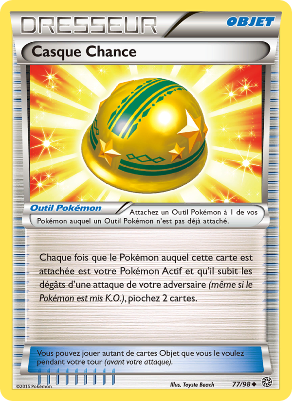 Casque Chance 77 — Origines Antiques (French Pokémon TCG card)
