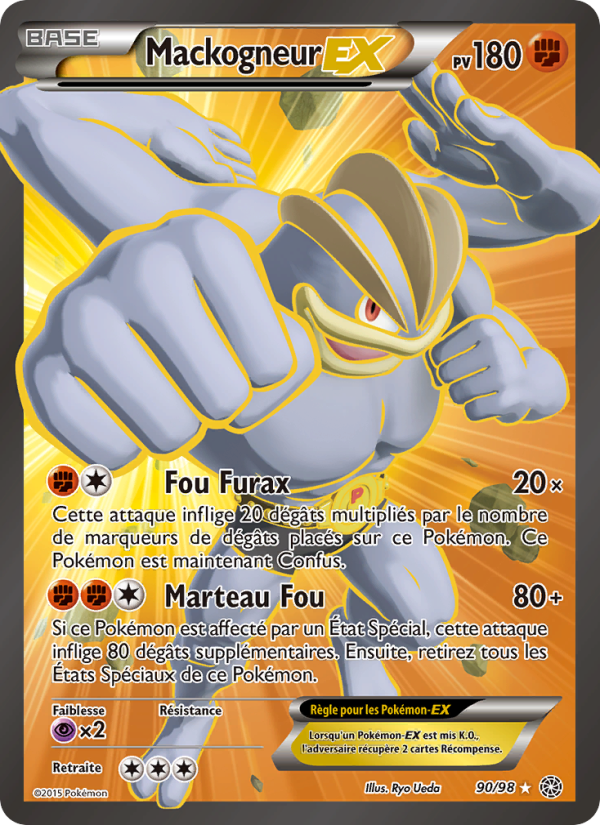 Mackogneur EX 90 — Origines Antiques (French Pokémon TCG card)